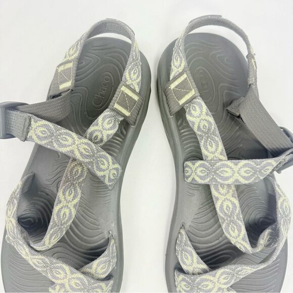 Chaco Z/Volv 2 Gray Green Tribal Strap Lightweight Performance Sandals - Picture 11 of 15